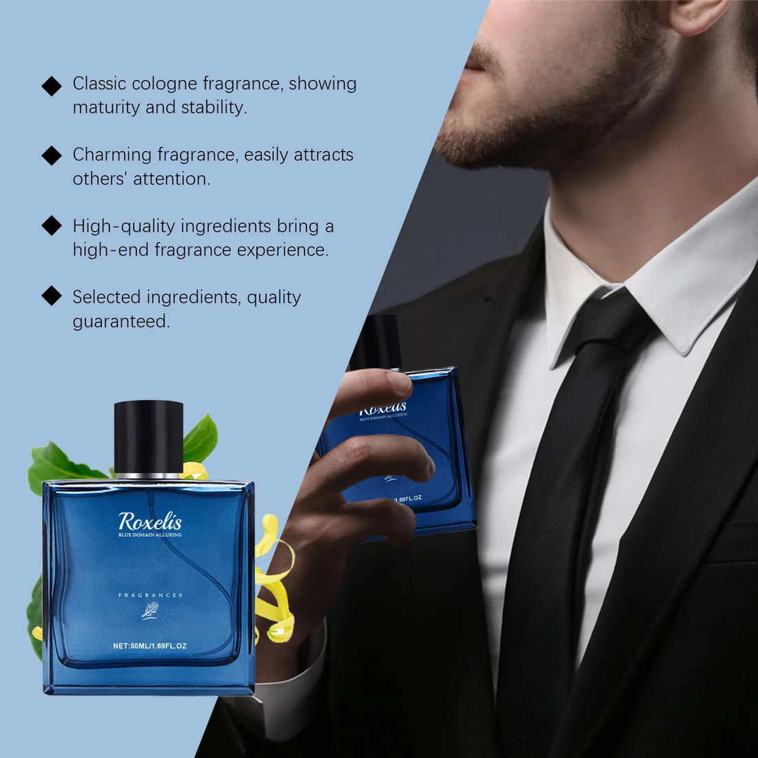 Roxelis Men’s Cologne – Long-Lasting Blue Domain Fragrance