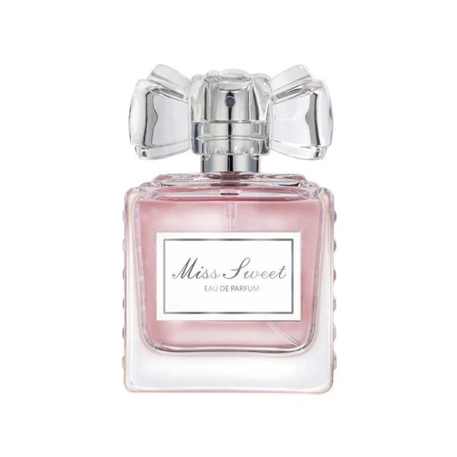 Long-Lasting Perfume for Women - Miss Sweet Eau de Parfum bottle with elegant design and pink fragrance.