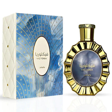 Lattafa Victoria Unisex 3.4 oz EDP Spray bottle front view