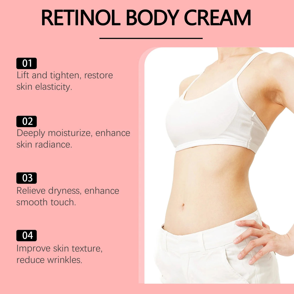 Retinol Tightening Body Lotion firming and lifting results
