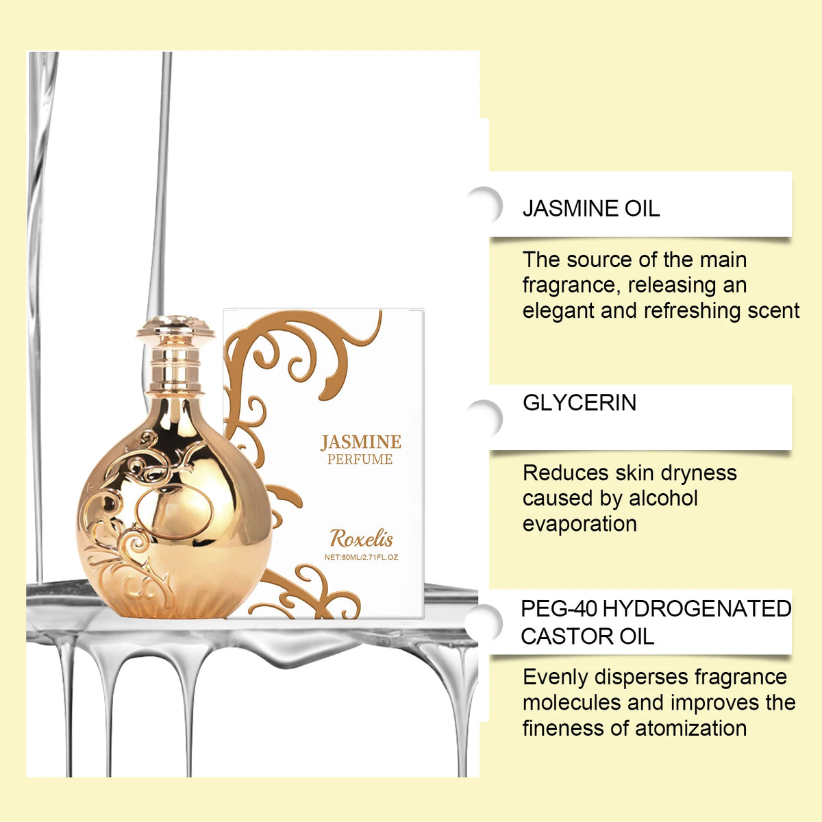Jasmine Perfume Eau de Parfum gift fragrance for women  ✅ Notes: