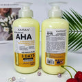 Whitening Body Cream application on arms and legs