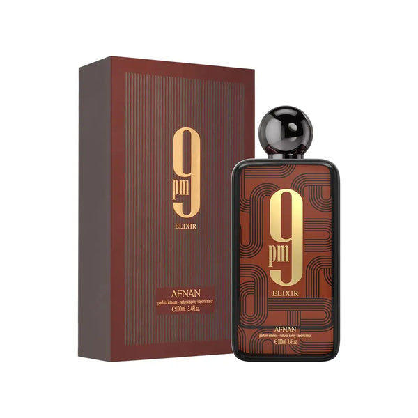 Afnan 9 PM Elixir Unisex Extrait de Parfum 3.4 Fl. Oz – Alcohol Free