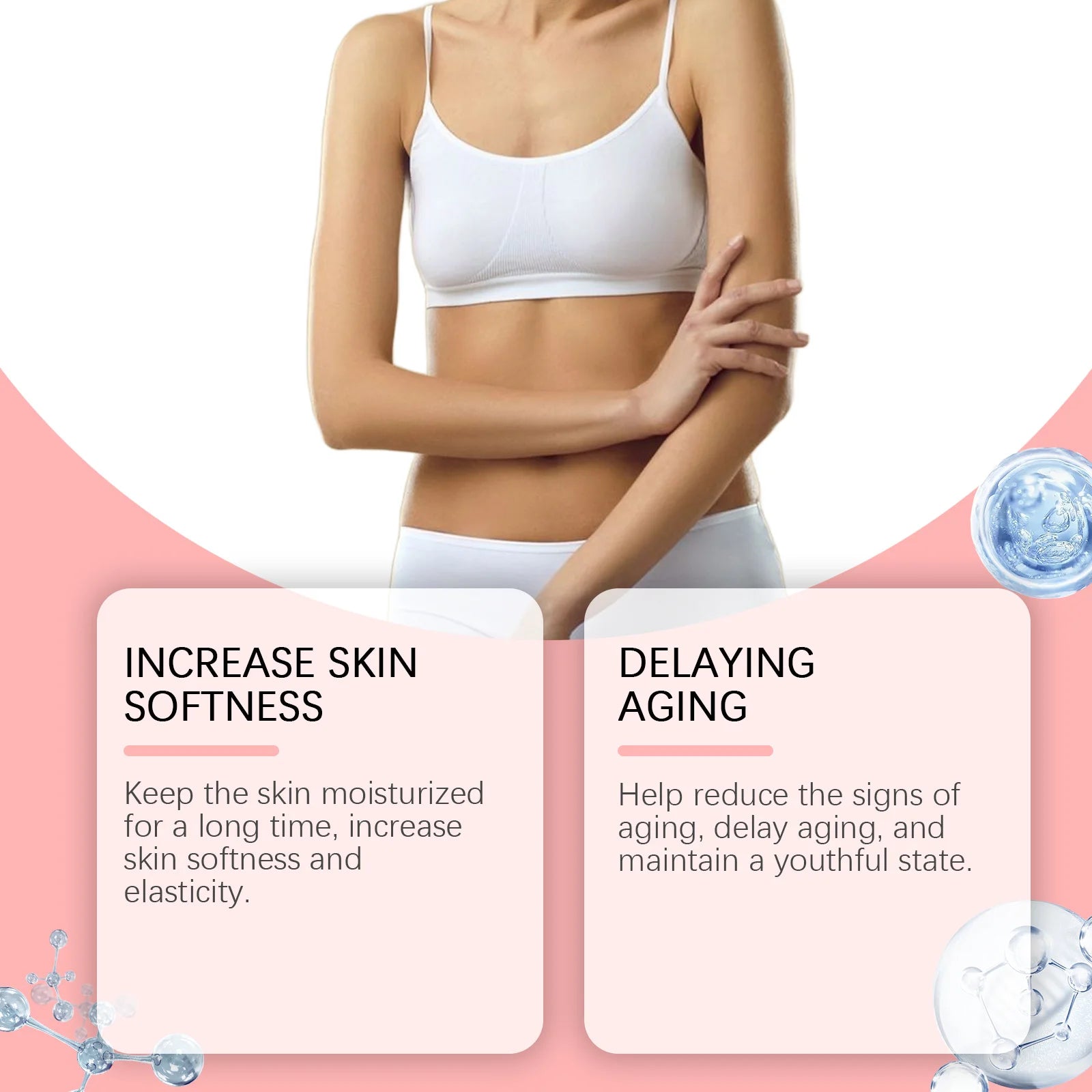 Retinol Tightening Body Lotion application on body