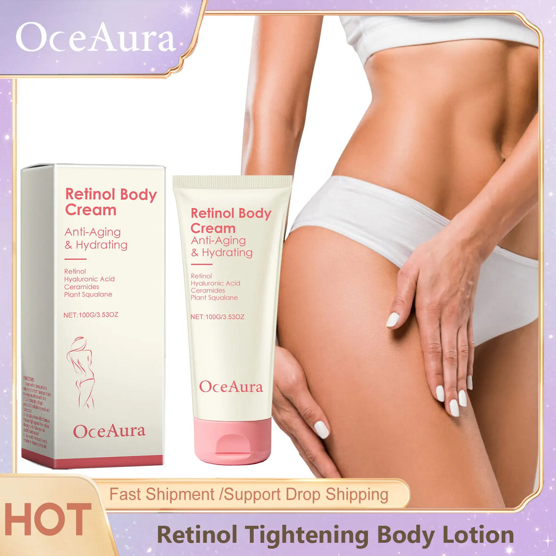 Retinol Tightening Body Lotion 100g product packaging