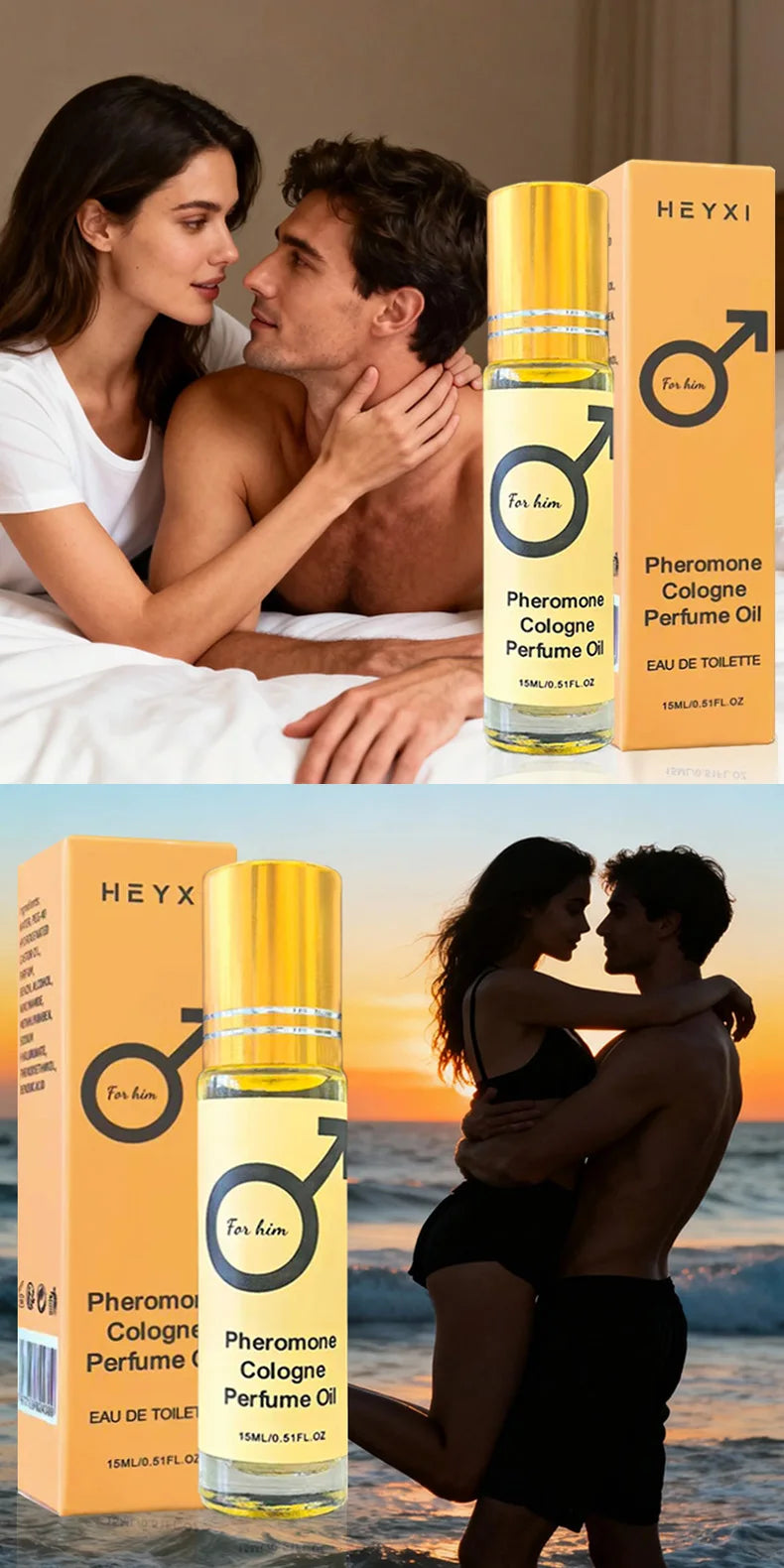 Pheromone Cologne Perfume Oil compact 15ml fragrance bottle
