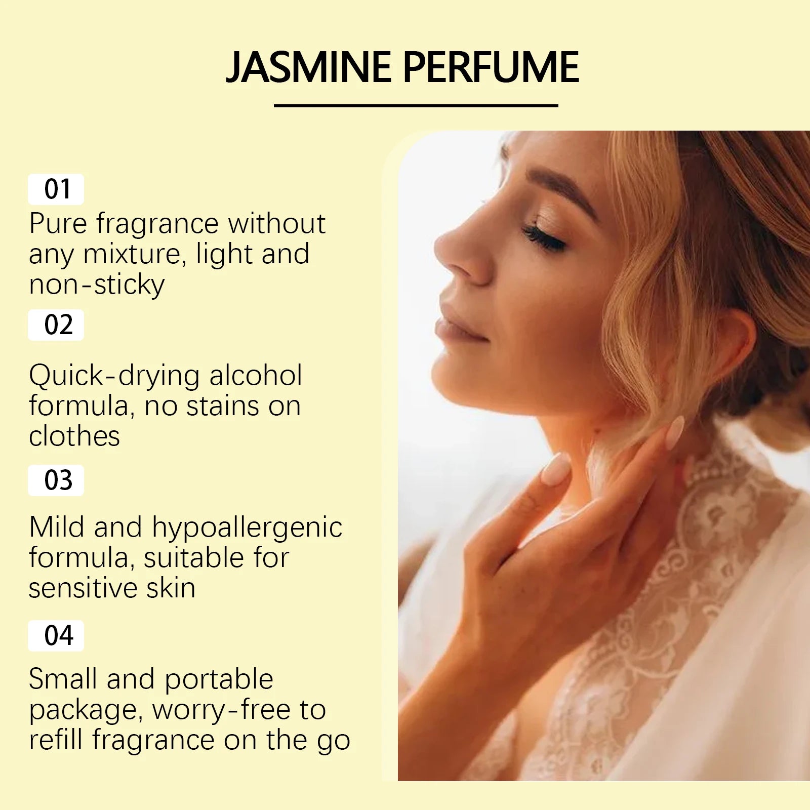 Jasmine Perfume Eau de Parfum for enhancing elegant temperament