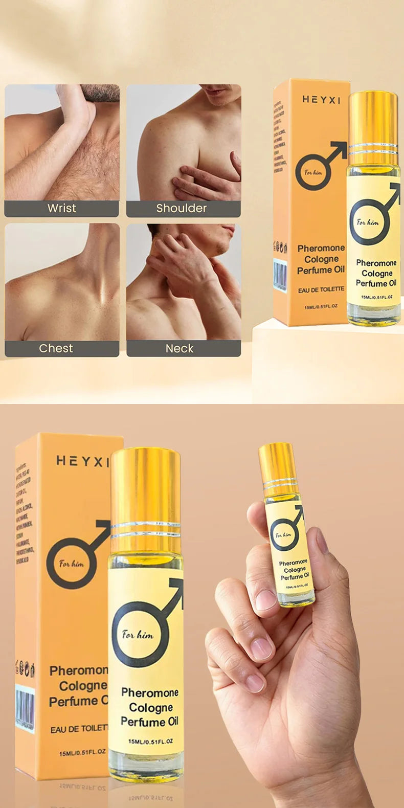 Pheromone Cologne Perfume Oil stylish small perfume for travel